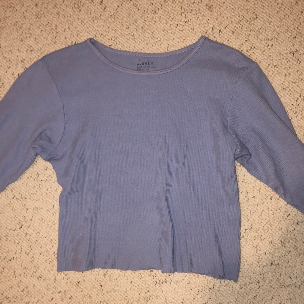 Blue Long Sleeve Top